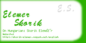 elemer skorik business card